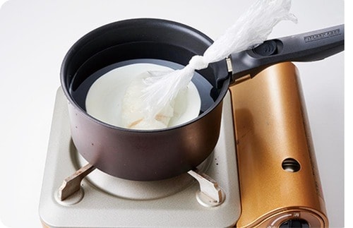 2:30分以上吸水させる 非常食おすすめ イメージ