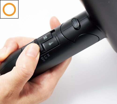 切り替えスイッチの幅が狭くて操作しにくい ドライヤーおすすめ イメージ