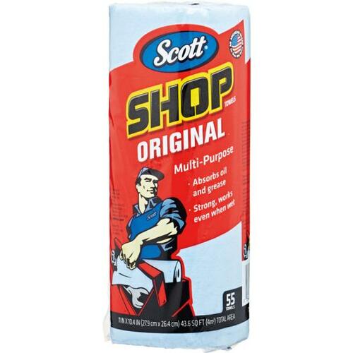 カインズ:スコット ショップタオル ブルーロール55カット:掃除用品
