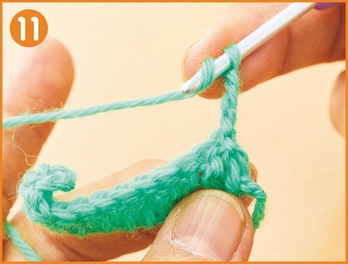 「長編み」の編み方 イメージ12