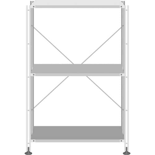 無印良品:スチールユニットシェルフ・スチール棚セット・ミニ・グレー