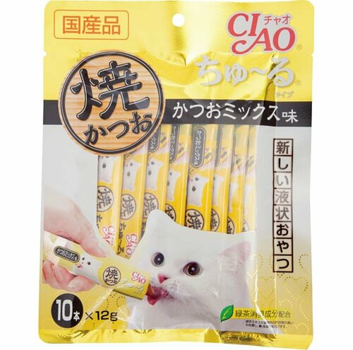 いなばペットフード:CIAO:焼きかつお:ちゅ~るタイプ:かつおミックス味