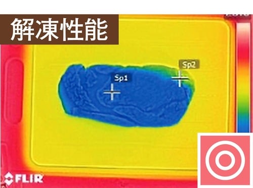 解凍性能：30分でかなり解凍 解凍プレートおすすめ イメージ