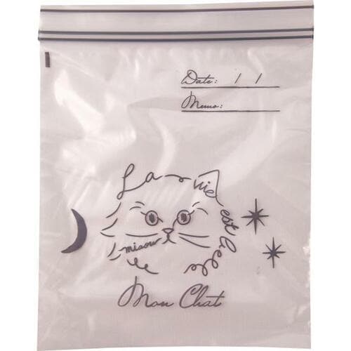 ニトリ「フリーザーバッグ ダブルジッパー Mサイズ 40枚入 ネコ」