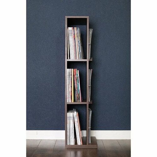 約65冊が収納できるスリムな雑誌向き収納棚 イメージ4