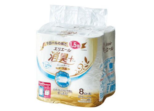 トイレ:トイレットペーパー:消臭:エリエール:消臭+ トイレットティッシュー ダブル(フレッシュクリアの香り)