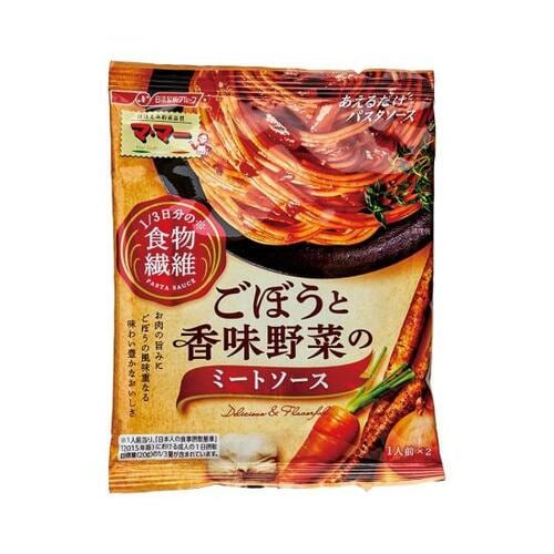33位: マ・マーごぼうと香味野菜ごぼうの香りはするけれど…… ミートソースのレトルトパスタソースおすすめ イメージ