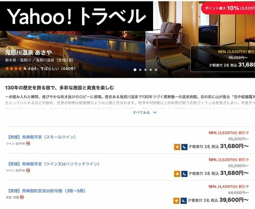 Yahoo!トラベルは価格が安い イメージ