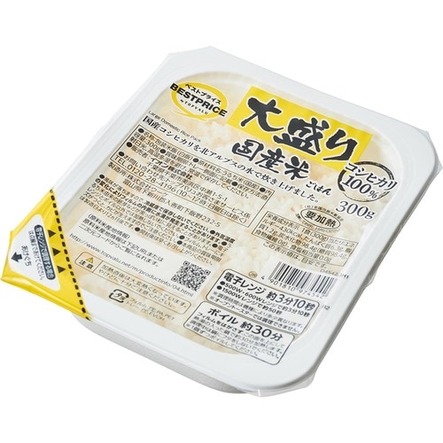 大盛りパックご飯おすすめ トップバリュ ベストプライス 大盛ごはん 国産米 イメージ