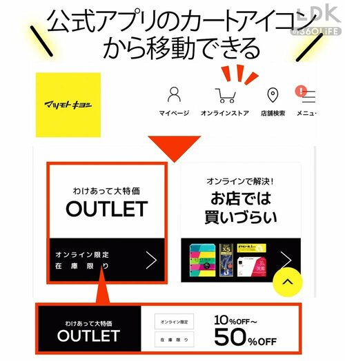 3:オンラインストアのOUTLETで半額商品をGET マツキヨのおすすめ化粧品おすすめ イメージ