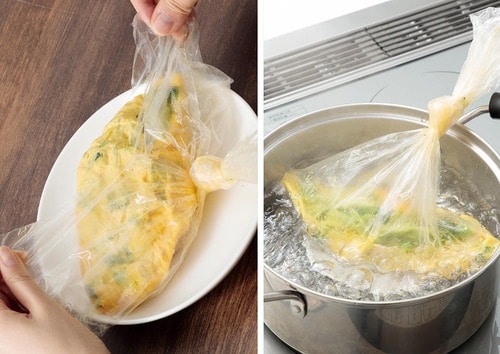 袋に入れたまま湯せんもできる ダイソーおすすめ イメージ