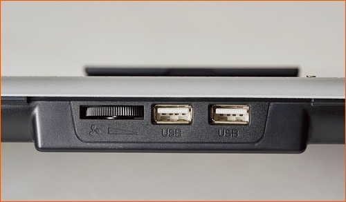 ノートパソコン冷却パッドの給電部分