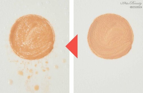 人工皮膚でも色抜けを確認 メイクキープミストおすすめ イメージ