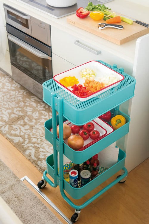 ⑥かわいいうえにアレンジ自在イケアのキャスター付きワゴン イメージ2