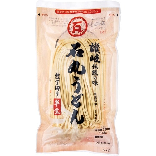 石丸製麺「半生讃岐石丸うどん 包丁切り（1袋）」 イメージ