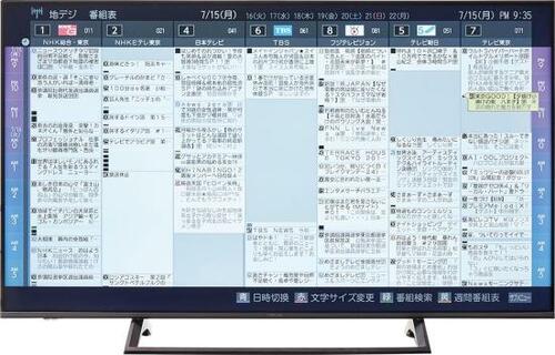 東芝レグザと同等の使い勝手 イメージ