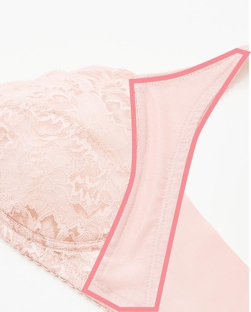 一枚布で肉が流れにくい! ノンワイヤーブラおすすめ イメージ