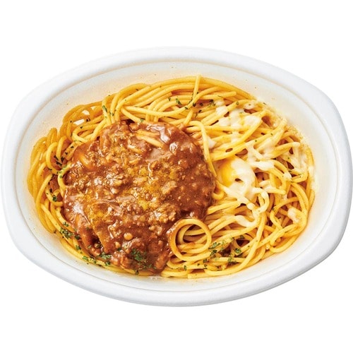 大盛りコンビニパスタおすすめ ファミリーマート 特盛 太麺! チーズのせカレースパゲティ イメージ