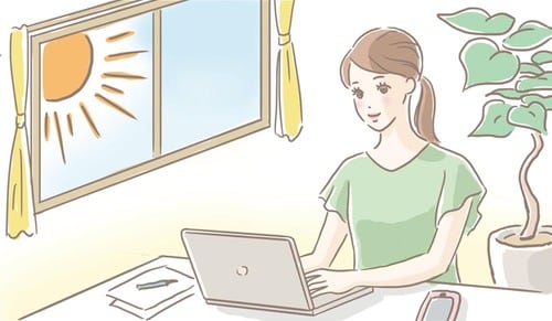 3：在宅ワーク時の日焼け止めはSPF50以下でもOK！ イメージ