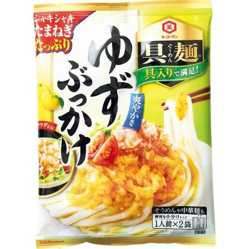 玉ねぎがいいアクセントのキッコーマン「具麺ゆずぶっかけ」 イメージ