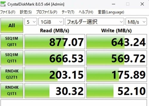 ▼PC用の専用ソフトで計測しました microSD Expressおすすめ イメージ