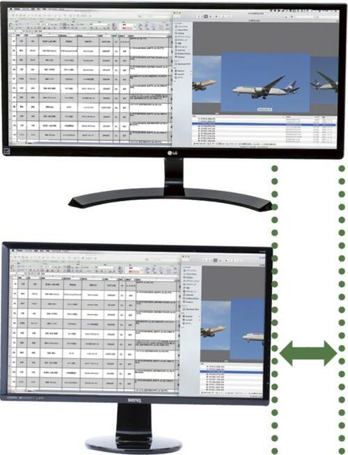 3画面で同時作業が可能！「21：9」で効率アップ イメージ