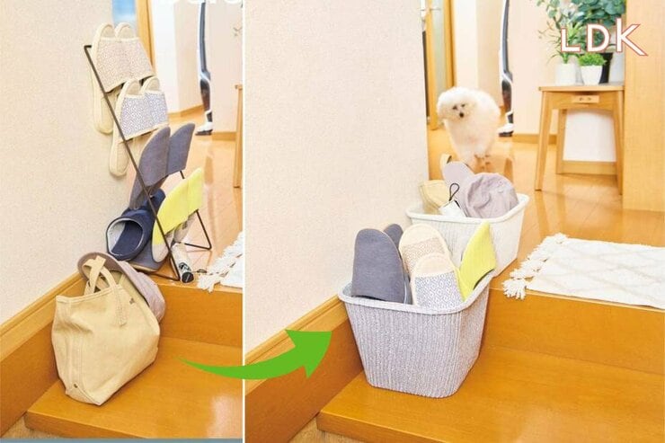 あれ、ラックよりカゴの方がスッキリかも！ 玄関が散らからない脇役アイテムを比べてみた【LDK】