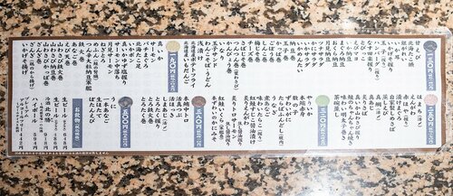 メニューの一例