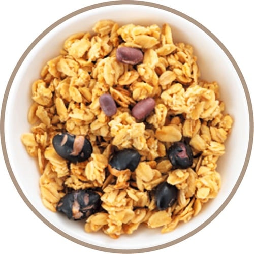 グラノーラおすすめ ケロッグ 素材まるごとグラノラ PREMIUM 全粒穀物100% 香ばし黒豆・小豆 イメージ2