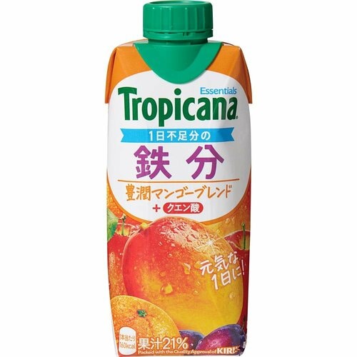 鉄分ドリンクおすすめ キリンビバレッジ トロピカーナ エッセンシャルズ 鉄分 イメージ