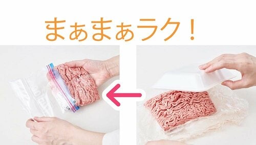 手間:まあまあラク! 肉の冷凍保存方法おすすめ イメージ