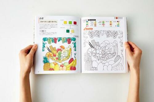 「塗り絵でまなぶ配色のきほん」 大人の塗り絵おすすめ イメージ2