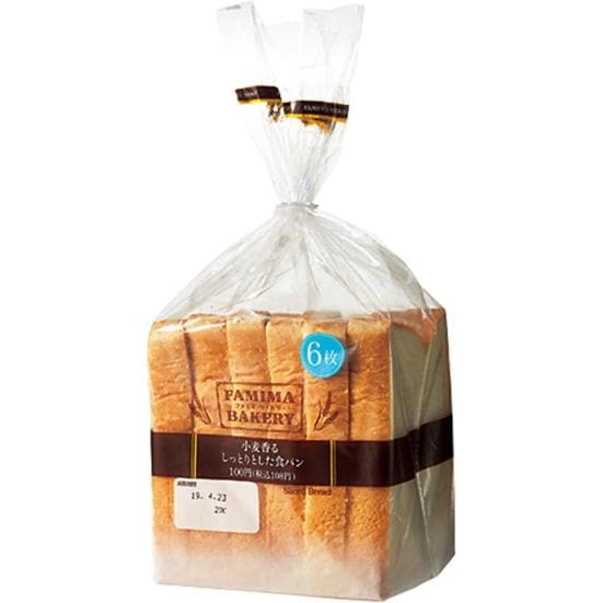 ファミリーマート:ファミマベーカリー 小麦香るしっとりした食パン 6枚:食パン
