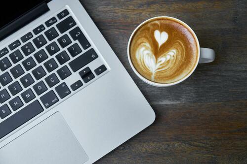 PCとコーヒー