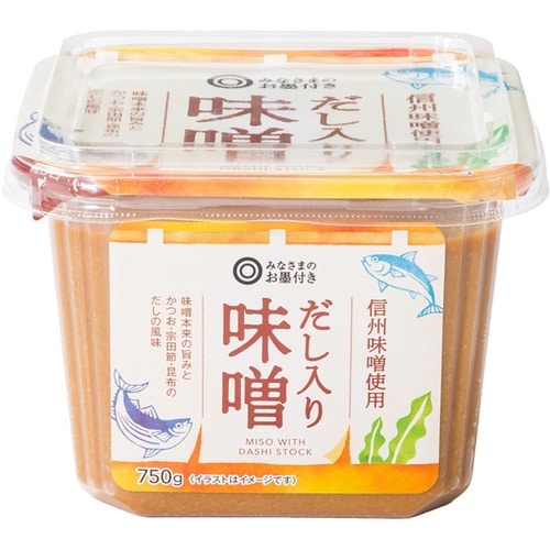 市販味噌おすすめ みなさまのお墨付き 信州味噌使用 だし入り味噌 イメージ