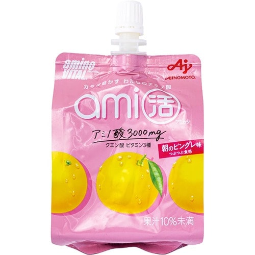 ゼリー飲料おすすめ 味の素 アミノバイタル®ami活 ゼリードリンク 朝のピングレ味 イメージ