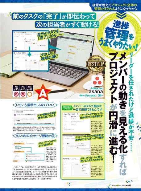 3:リーダーはパッと見で完了したタスクがわかる タスク管理アプリおすすめ イメージ2