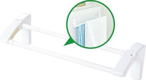 広げられるから早く乾く！“レック”の伸縮バスタオル掛け イメージ