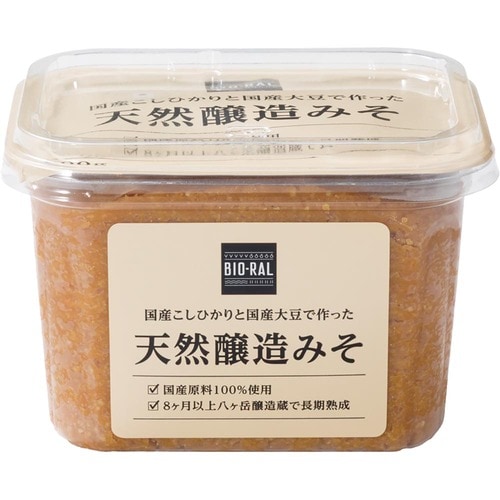 市販味噌おすすめ ビオラル 国産こしひかりと国産大豆で作った天然醸造みそ イメージ