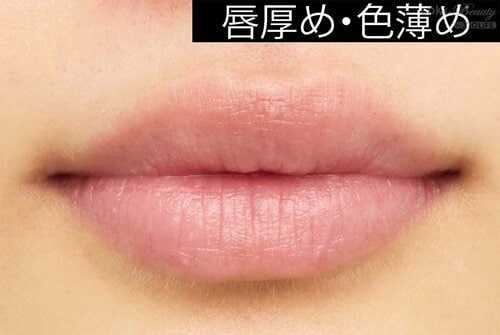 唇厚め・色薄め 低彩度リップおすすめ イメージ