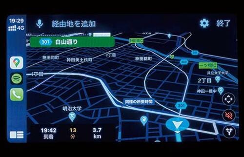 CarPlayのマップ表示