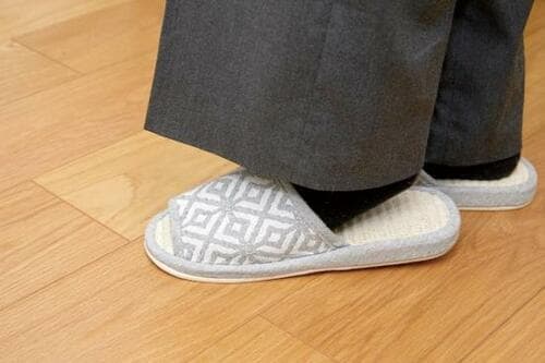 通気性が良く暑い季節にお勧め「ふんわりコットンスリッパ」 イメージ2