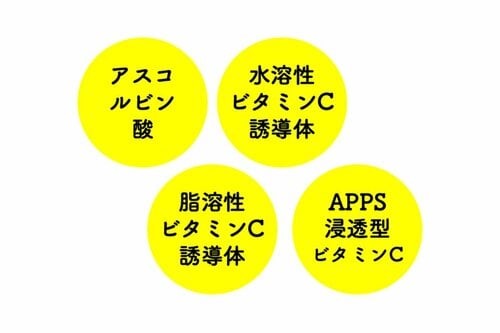 浸透スピードが異なるビタミンCを配合! イメージ
