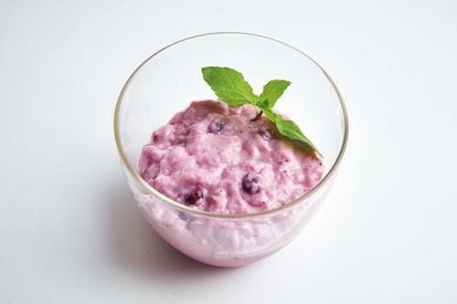 意外とないベリー味は爽やかで買いフルーチェ濃厚ブルーベリーブドウ イメージ2