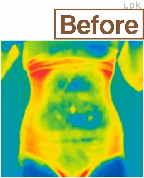 暖かさ：Before 腹巻パンツおすすめ イメージ