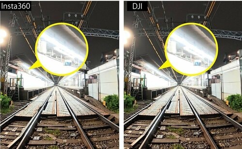 暗所撮影はDJIがややリード 360度カメラおすすめ イメージ2
