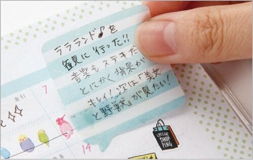 フィルムふせんを使えば予定変更も貼り替えるだけでOK!