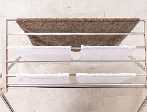 干せる量：タオルハンガーのサイズがNo.1 折りたたみ室内物干しおすすめ イメージ