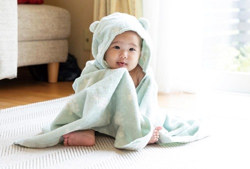吸水性はやや高め 赤ちゃん用バスタオルおすすめ イメージ