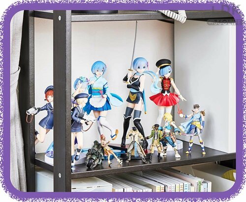 カタチが整ったファスナーケースならきちんとしまえる フィギュア収納おすすめ イメージ